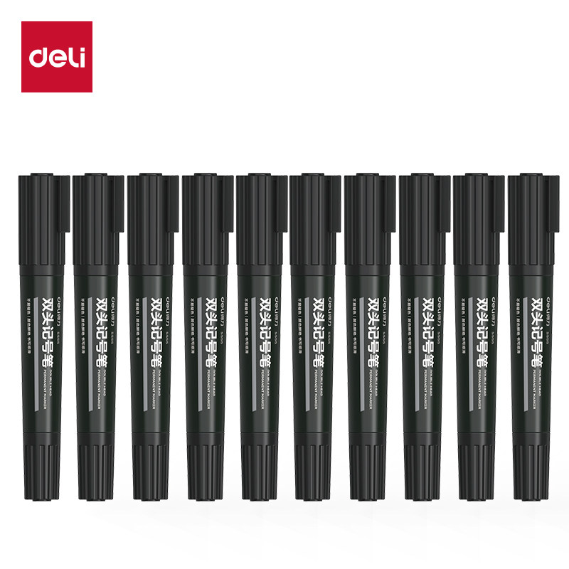 得力S555双头记号笔防水物流大头笔黑色蓝红粗头唛头笔大号标记笔,文具电教/文化用品/商务用品,记号笔,淘宝优惠券,粉丝福利购,淘宝优惠卷