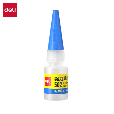 得力7144S-免剪口502强力瞬间胶8gα-氰基丙烯酸乙酯(透明)(支)