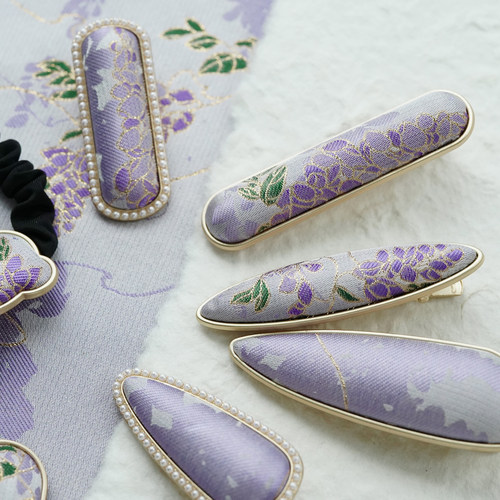 己木非遗名家钱晓萍紫藤花发夹