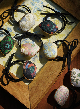 素匠己木名家宋锦真丝头绳高端发饰国风中国风发绳百搭头饰新中式