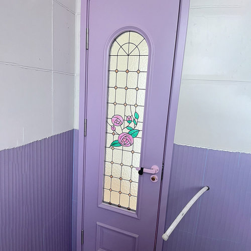 水纹银波纹压花门芯玫瑰