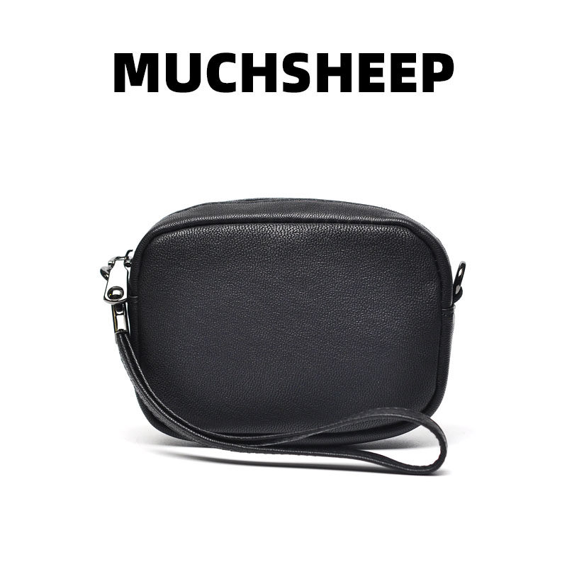 2026新款高颜值多隔层实用真皮女包 软皮休闲百搭纯色羊皮小方包