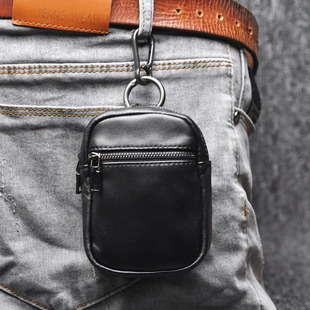 穆羊休闲高档羊皮男式 包真皮零钱大钥匙包挂脖驾驶证身份证收纳包
