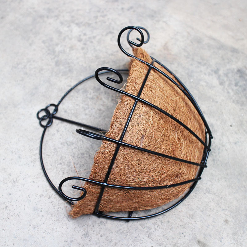 椰棕壁挂花盆半圆形透气挂墙椰壳铁艺花架百搭阳台装饰绿萝壁挂,鲜花速递/花卉仿真/绿植园艺,花盆,淘宝优惠券,粉丝福利购,淘宝优惠卷