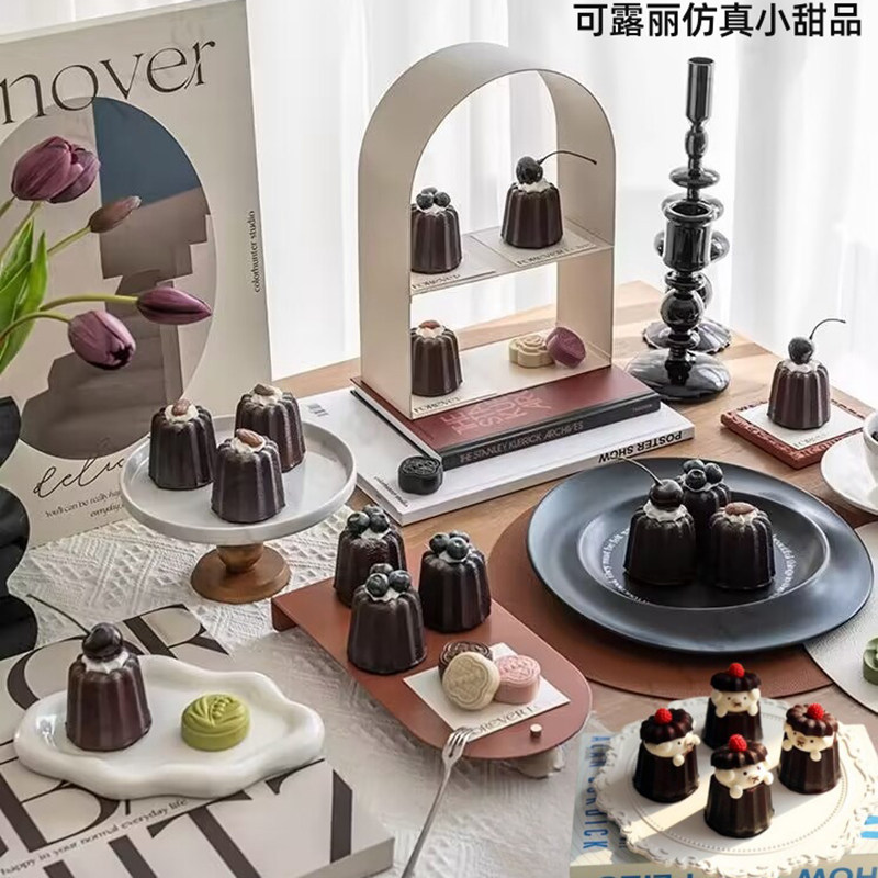 闪发甜品台18可露丽仿真小熊 仿真小甜品 下午茶点心摄影道具