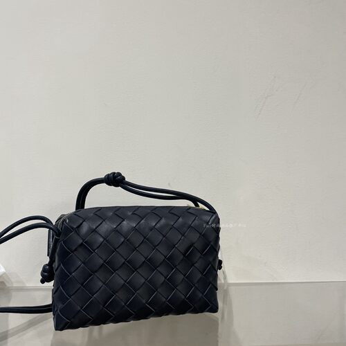 进口羊皮手工编织迷你loop斜挎手机包