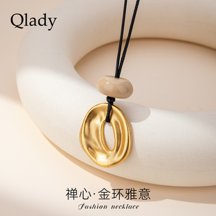 【新品】简约毛衣项链女款2026新款高级感轻奢小众吊坠配饰品首饰