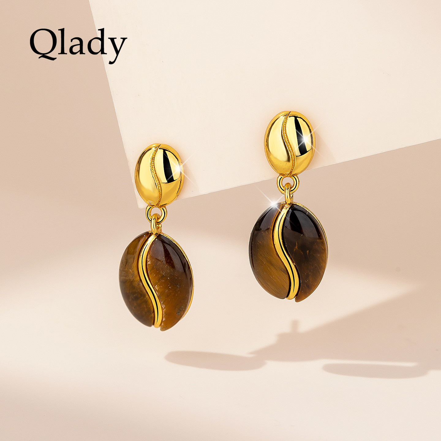 【新品】咖啡豆秋冬耳饰女银耳环2025新款爆款高级感轻奢耳坠耳钉