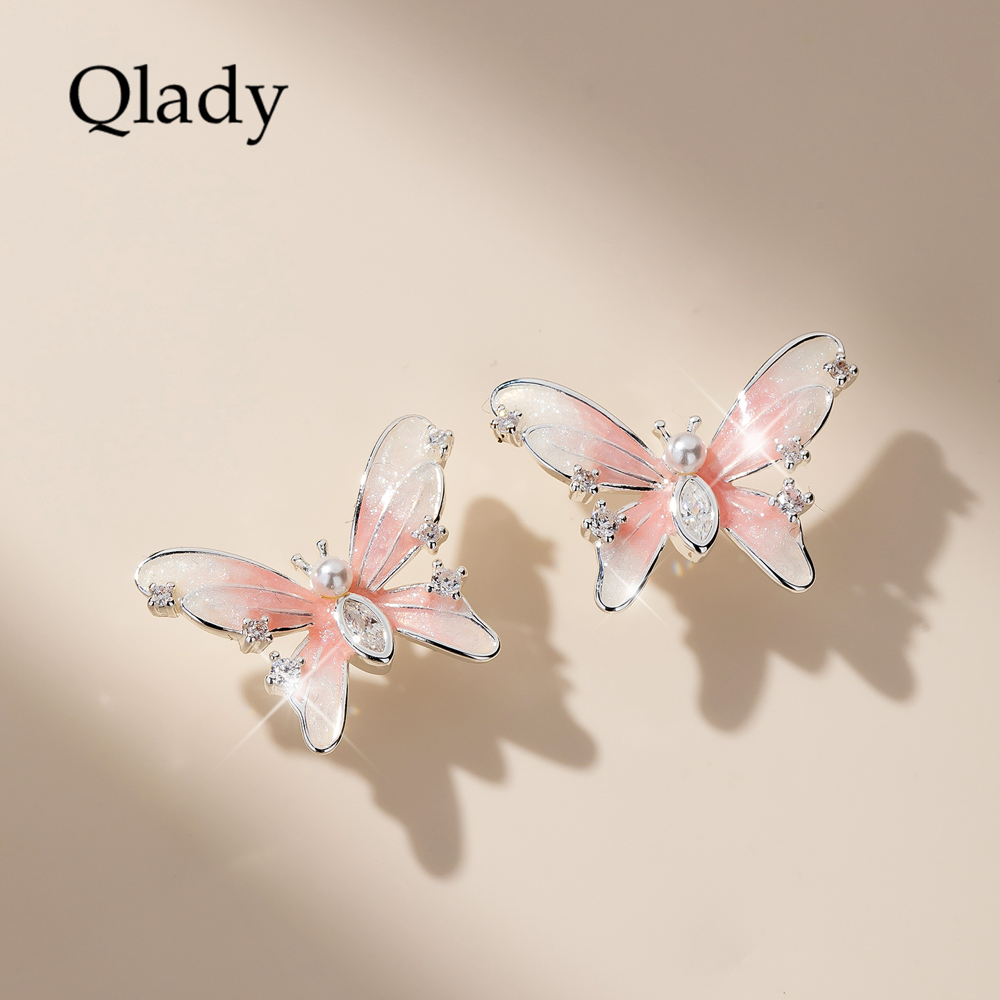 蝴蝶耳环高级感小众设计感耳坠