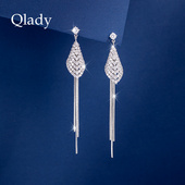 气质高级感 爆款 长款 流苏耳环耳钉耳坠女925纯银耳线耳饰2026新款