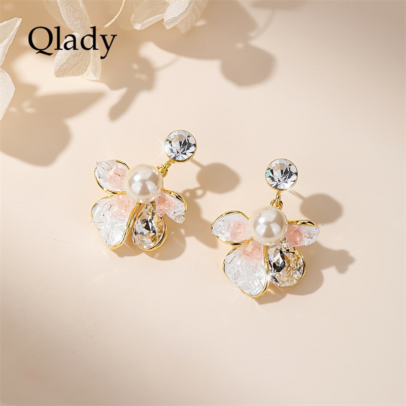 花朵耳饰女银耳钉气质