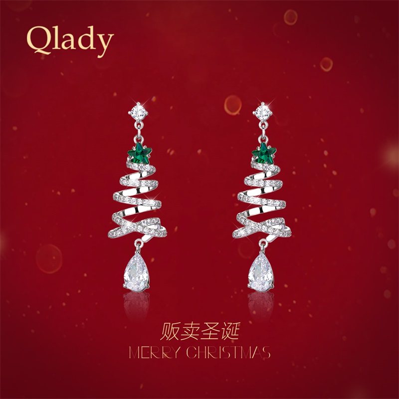 圣诞耳环耳饰小众独特气质