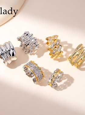 【新品】时尚单戒丝巾扣对戒指女小众设计轻奢高级感指环开口可调