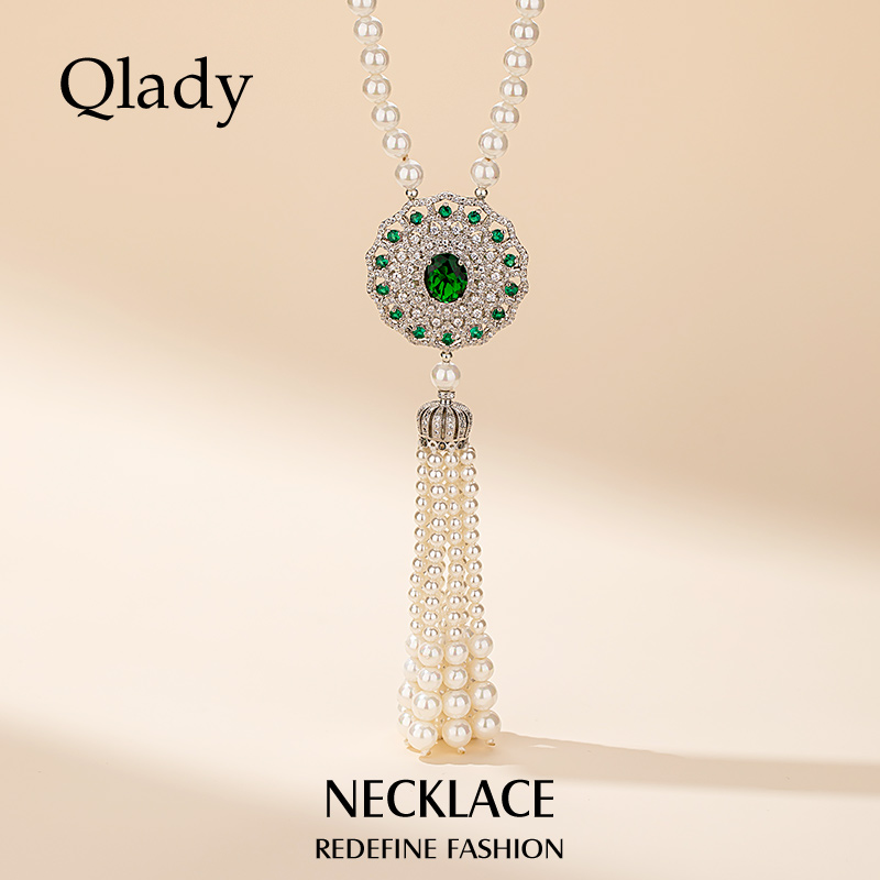 流苏毛衣链Qlady毛衣链女