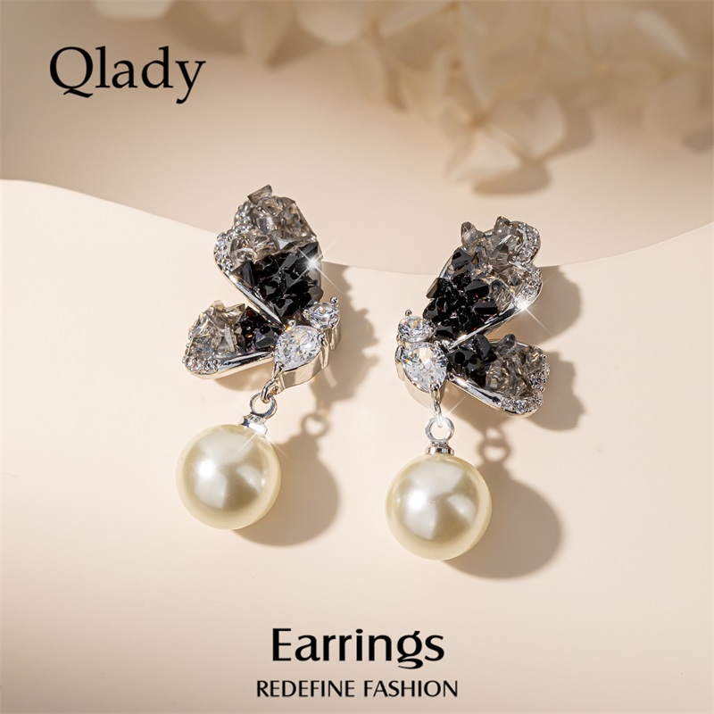 蝴蝶耳环耳钉女独特小众气质