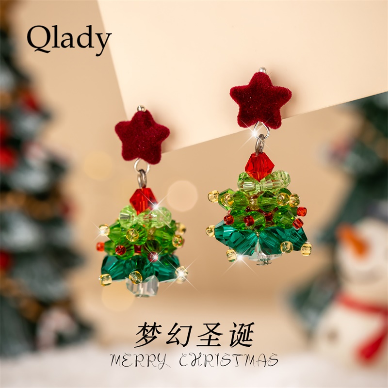 圣诞节耳环耳饰小众独特气质