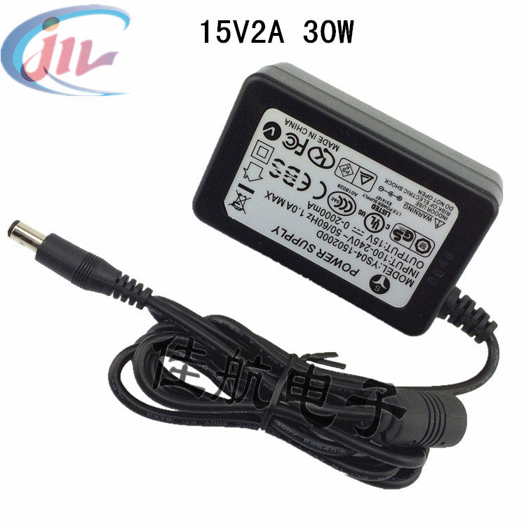 POWER SUPPLY15V2A电源适配器拉杆音响电瓶音箱扫描仪1.5A1A兼容