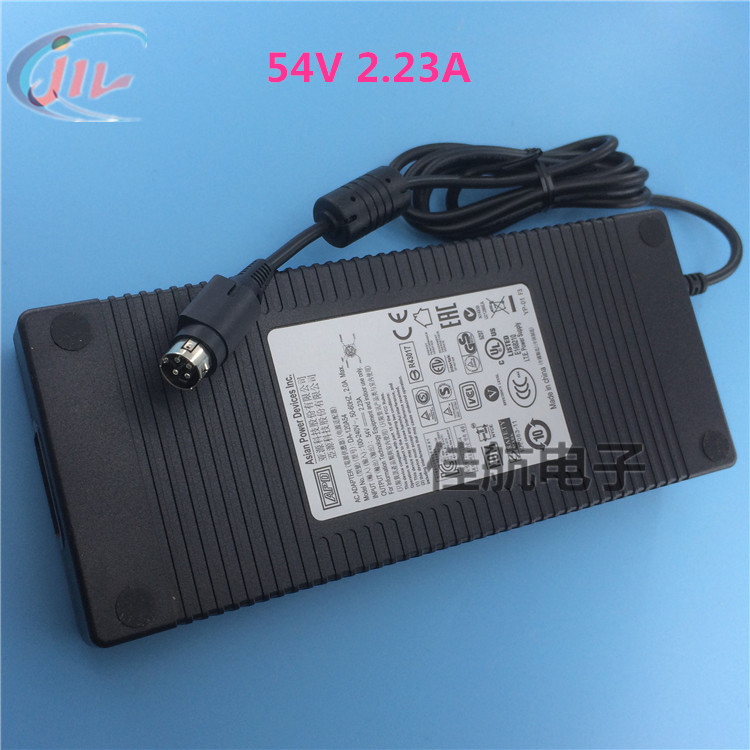 原装APD亚源54V2.23A电源适配器120W POE品字口四针接口DA-120A54