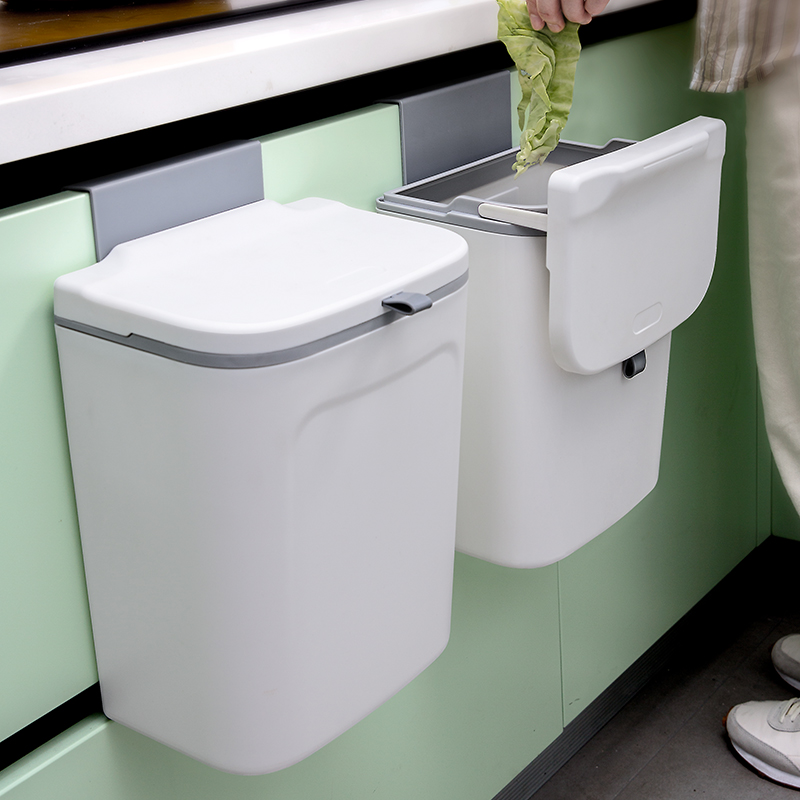 厨房垃圾桶家用挂式橱柜门