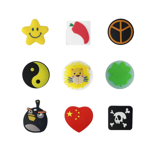 奇趣可爱表情脸网球拍减震器避震器 心形避震胶