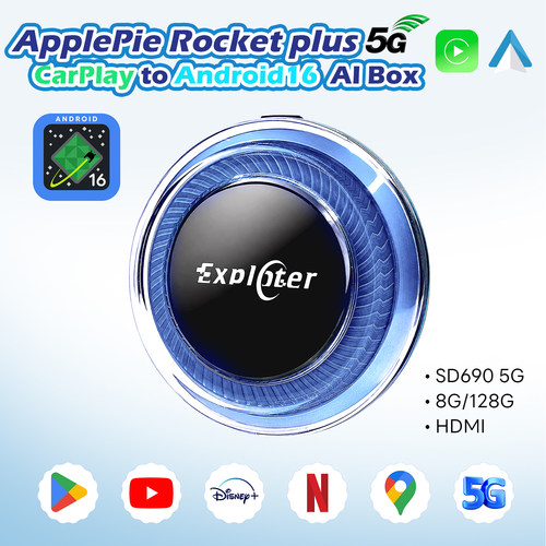 5G版高通6350安卓盒子八核8*128G安卓15.0系统无线Carplay HDMI