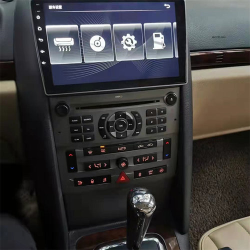 适用于标致407安卓智能GPS导航一体机10.1寸八核4+64g跨境Carplay