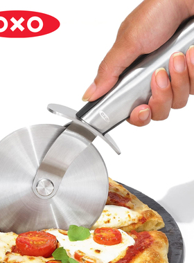 美国OXO不锈钢披萨刀切饼刀Pizza匹萨糕点煎饼单轮滚刀烘焙切割刀