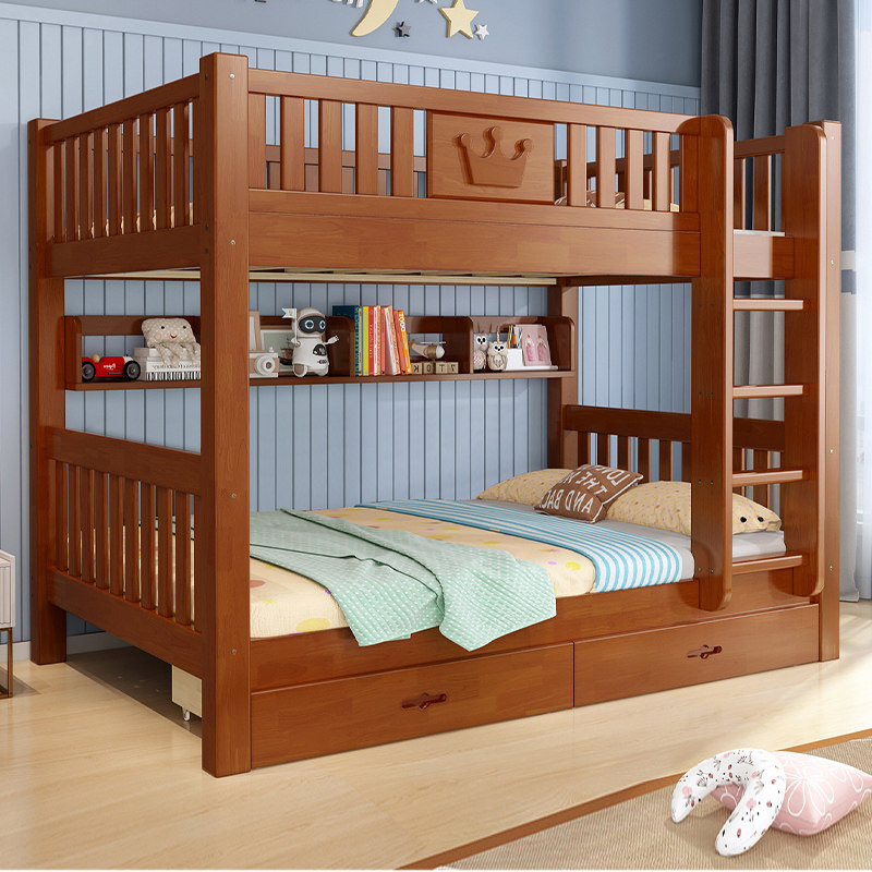 上下床双层床实木高低床多功能学生床小户型两层儿童床上下铺木床