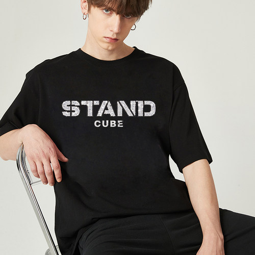 STANDCUBE重磅纯棉短袖T恤男