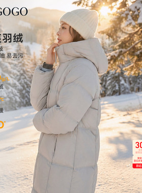 三防LAGOGO高充绒泡芙羽绒服女拉谷谷2025年冬季新款柔软连帽外套