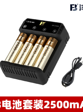 FB沣标 五号电池套装适用神牛闪光灯TT520II/TT560II可充电锂电池
