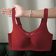 大码 胖MM300斤聚拢95D全罩杯薄款 大胸显小无痕波尔多红性感文胸罩