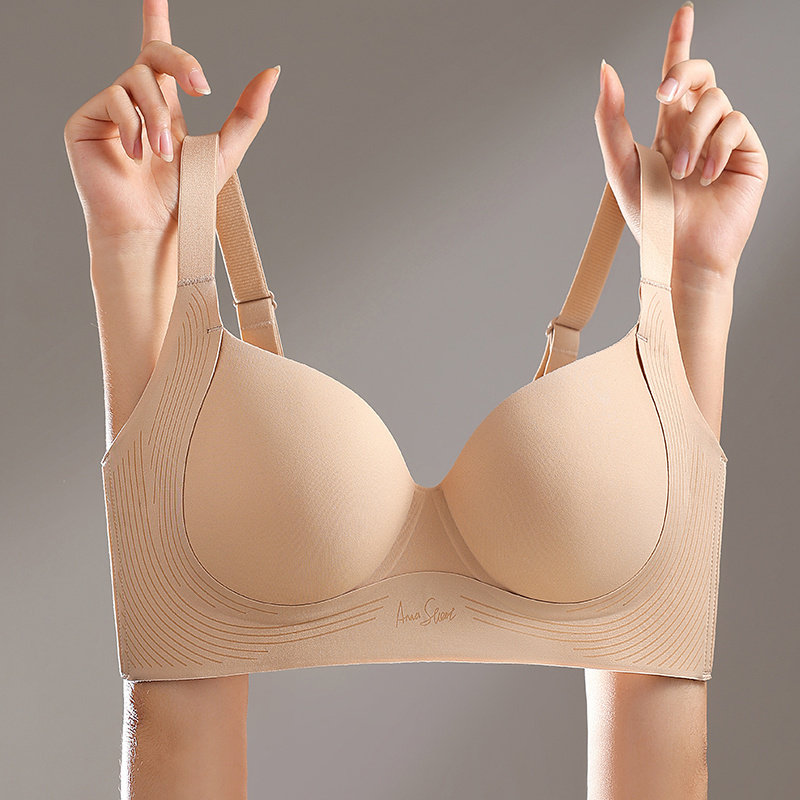 粉底液肤外扩95C大码内衣女防下垂大胸显小无痕胖mm软钢圈薄文胸