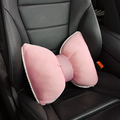 Милая розовая подушка для шеи с бантиком для влюбленных, популярно в интернете, с защитой шеи