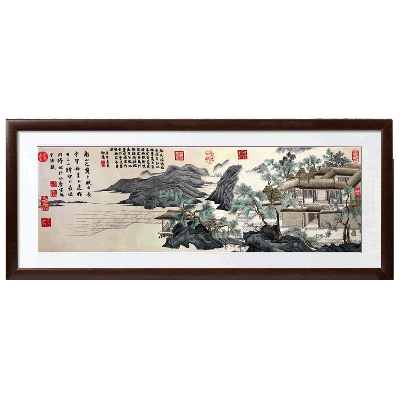 湘绣有福新中式装饰画
