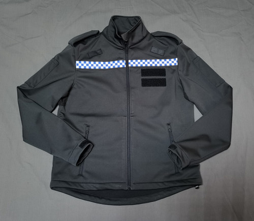 欧美制服软壳上衣短款防风防水反光工装外套