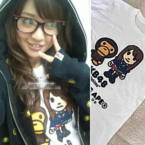 AKB48渡边麻友前田敦子纯棉T恤