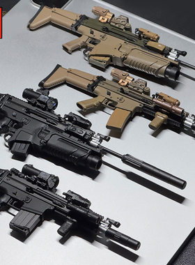 JEU【现货】MINITIMES1/6兵人拼装枪模 MK16 MK17MP7 不可发射