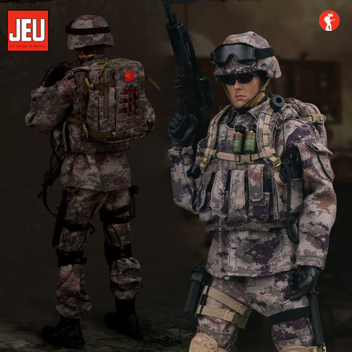 JEU旧义1/6中国军人兵人手办模型