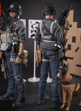 JEU【预售】MINITIMES 1/6兵人模型美军海豹突击队带狗 M029手办