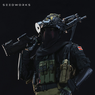 【预售】SEEDWORKS1/6兵人模型夜幕行动覆面战术队员12寸可动人偶
