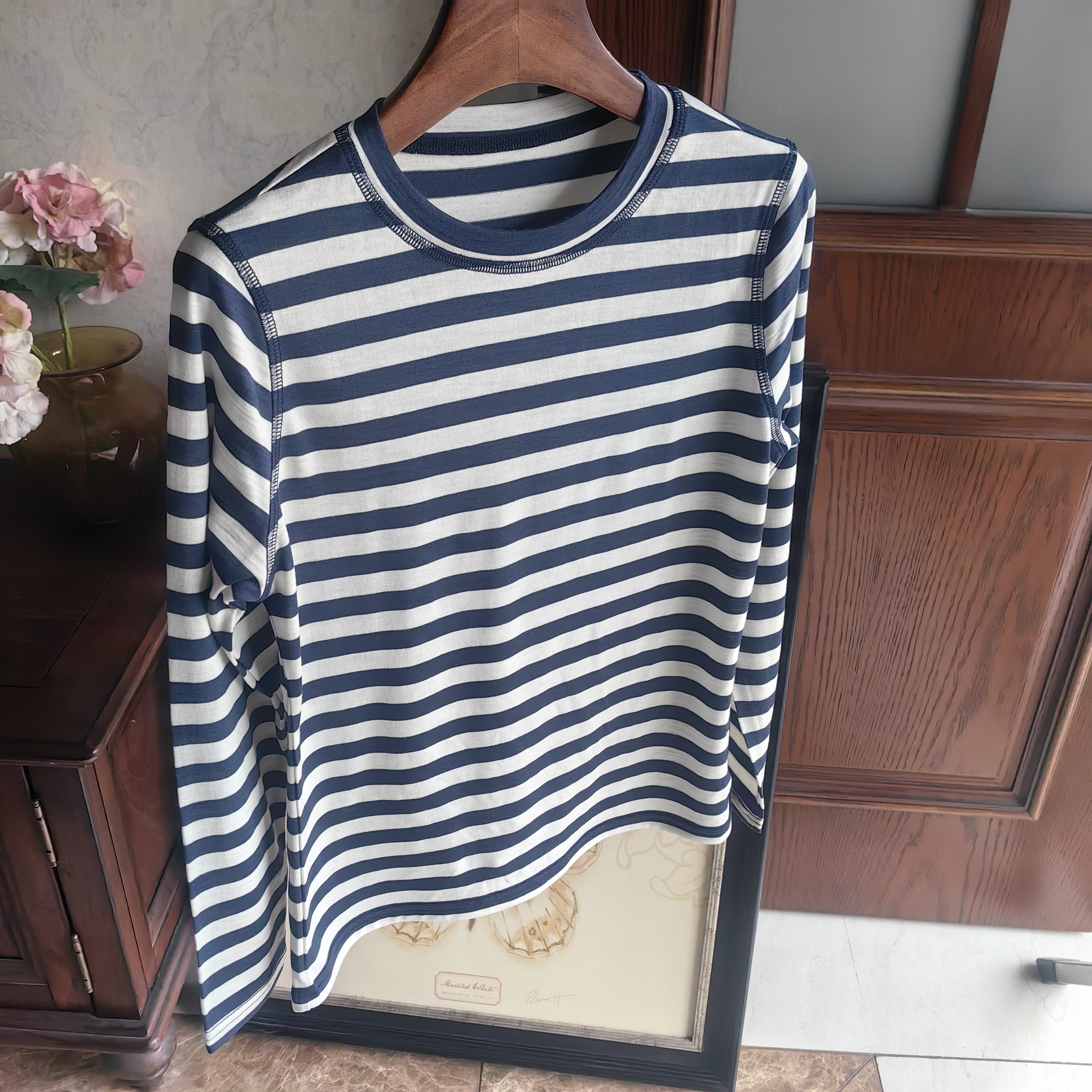 16.5微米超细美丽诺羊毛女士条纹运动户外T恤打底衫速干衣,运动服/休闲服装,运动T恤,淘宝优惠券,粉丝福利购,淘宝优惠卷