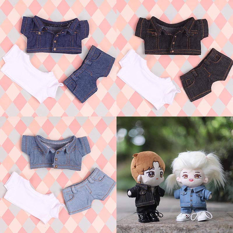 娃衣20cm牛仔夹克牛仔衣