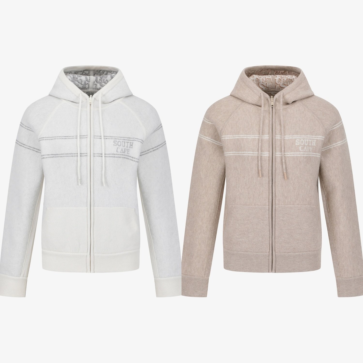 25秋冬女士韩国代购SOUTHCAPE高尔夫球服防风两面穿连帽针织开衫