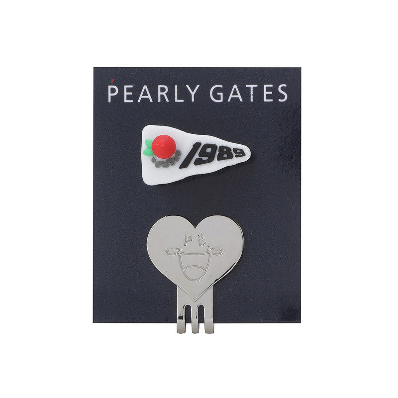 韩国正品代购PEARLYGATES高尔夫配件微笑爱心蛋糕球标记磁吸帽夹