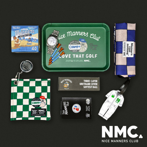 韩国代购NMC高尔夫配饰通用新款golf用品配件7件套铭牌礼盒套装