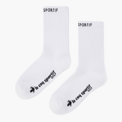 韩国正品代购LeCoq公鸡新款高尔夫球袜25女百搭纯色标志舒适短袜