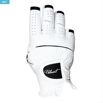 韩国代购polvert防水泡防晒超细纤维男士高尔夫防滑右手手套露指