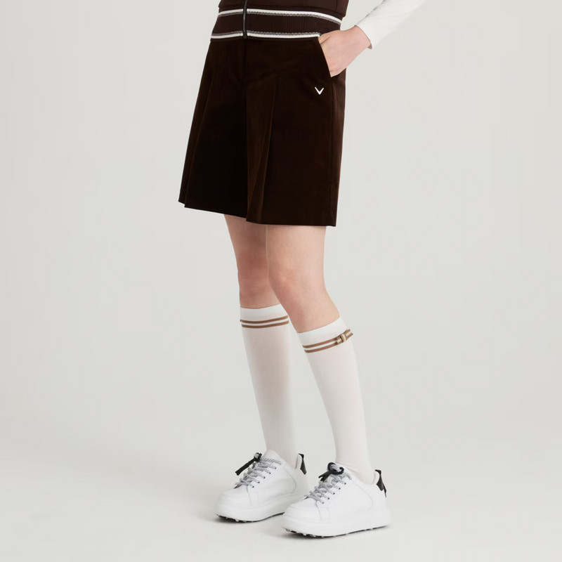 韩国代购Callaway卡拉威高尔夫球服25秋冬女士运动百搭灯芯绒短裤