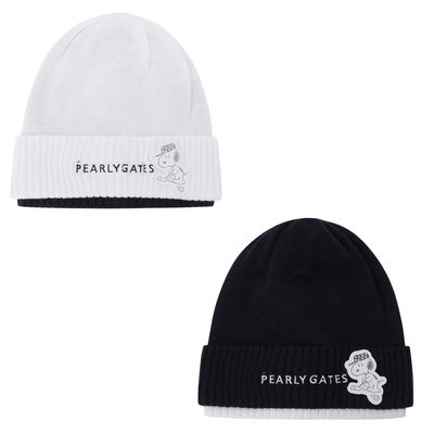 25冬季男女款韩国代购PEARLYGATES高尔夫球帽保暖双色层叠针织帽